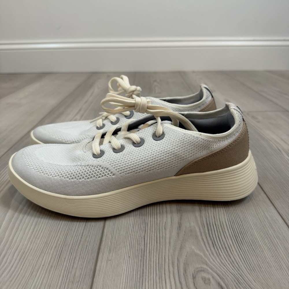 Allbirds Tree Runner Go Running Shoes for Womens 11 Lace Up White & Brown‎